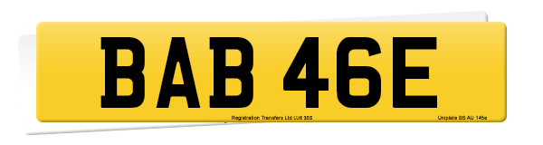 Registration number BAB 46E